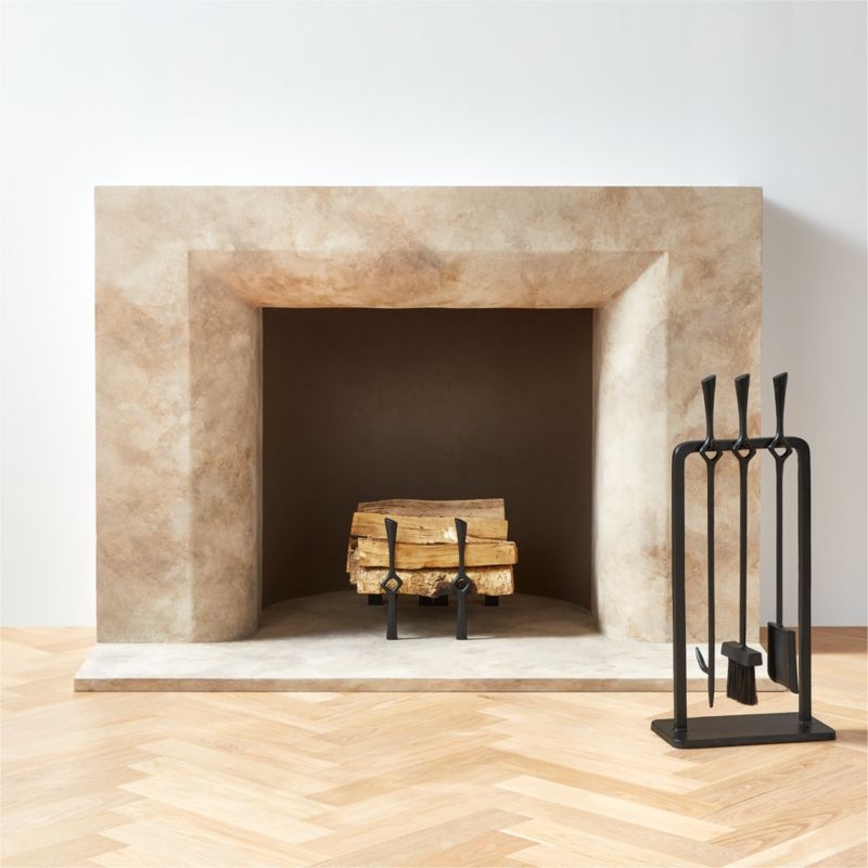 Ignacio 3-Piece Black Cast Iron Fireplace Tool Set - Image 2