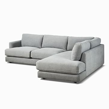 Haven Sectional Set 02: Right Arm Sofa, Left Arm Terminal Chaise, Trillium, Sunbrella Performance Chenille, Fog, Concealed Support - Image 2