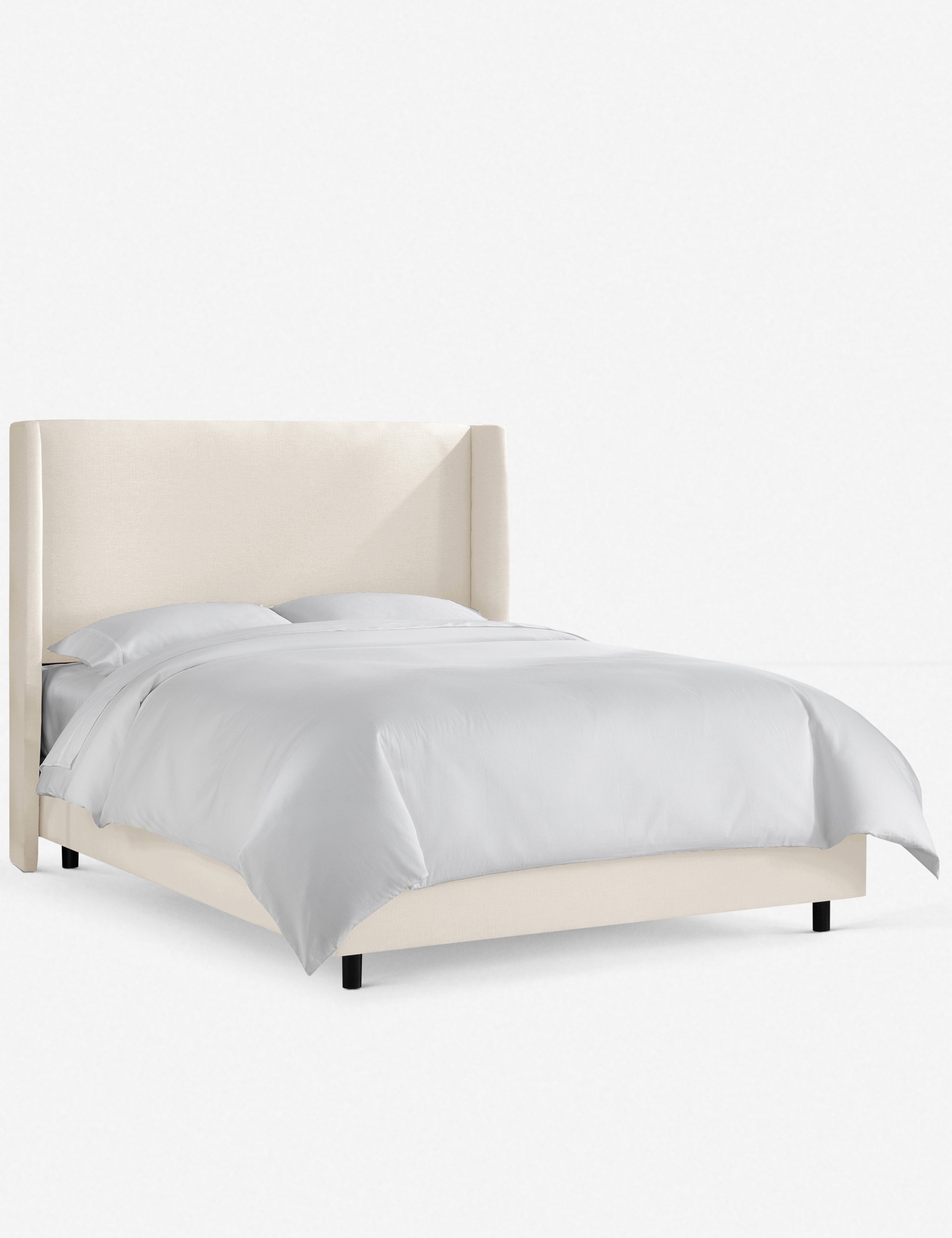Adara Linen Bed, Talc Queen - Image 0