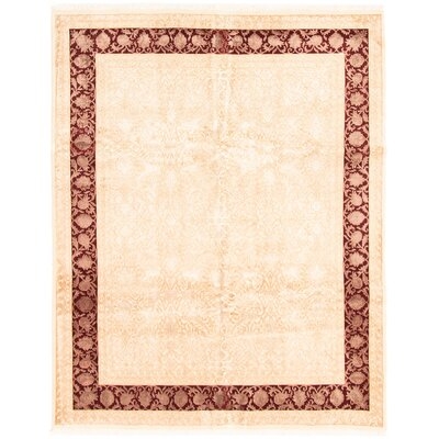 One-of-a-Kind Northcrest Hand-Knotted 2010s Sultanabad Beige/Brown 7'8" x 10' Wool Area Rug - Image 0