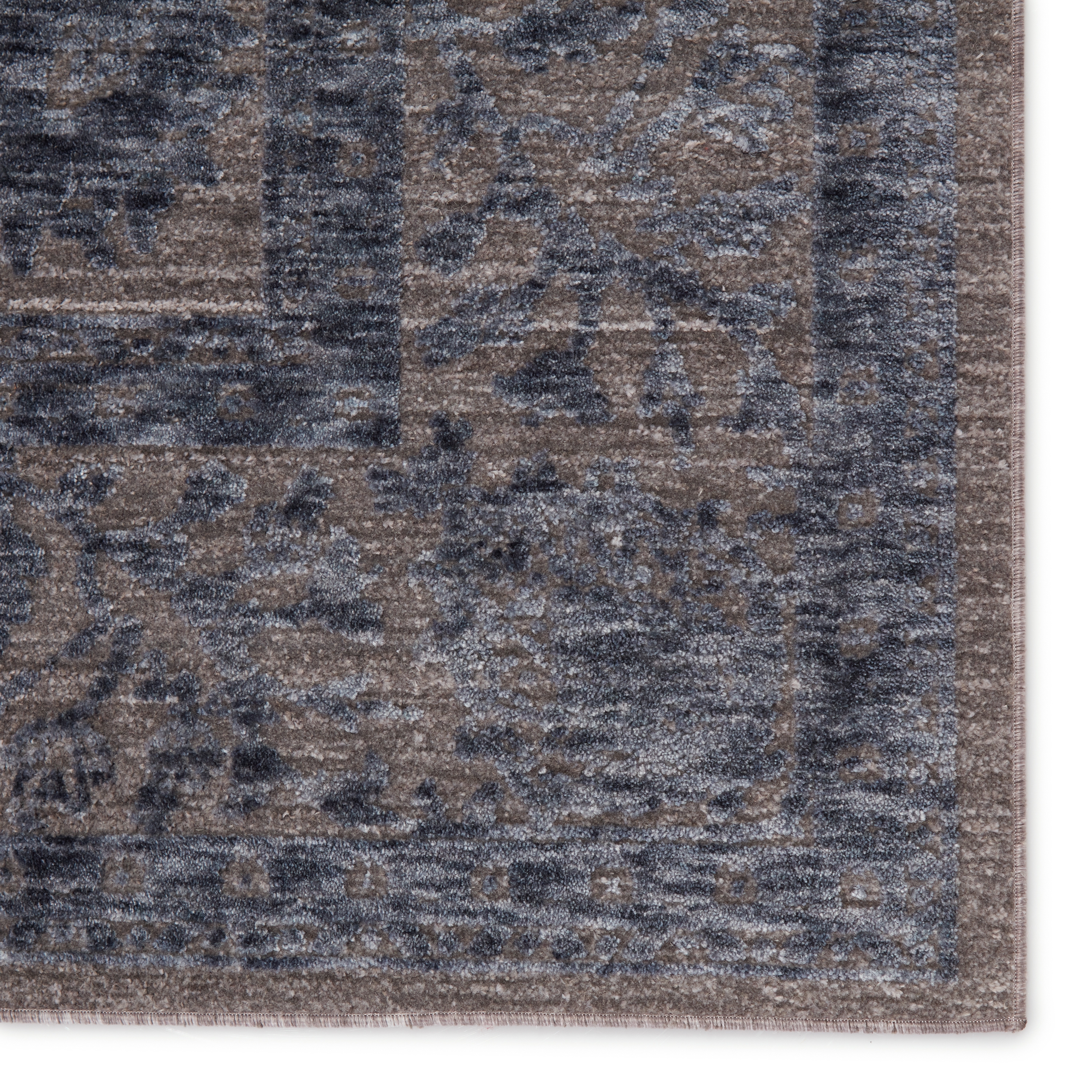 Indio Oriental Blue/ Gray Runner Rug (2'6"X8') - Image 3
