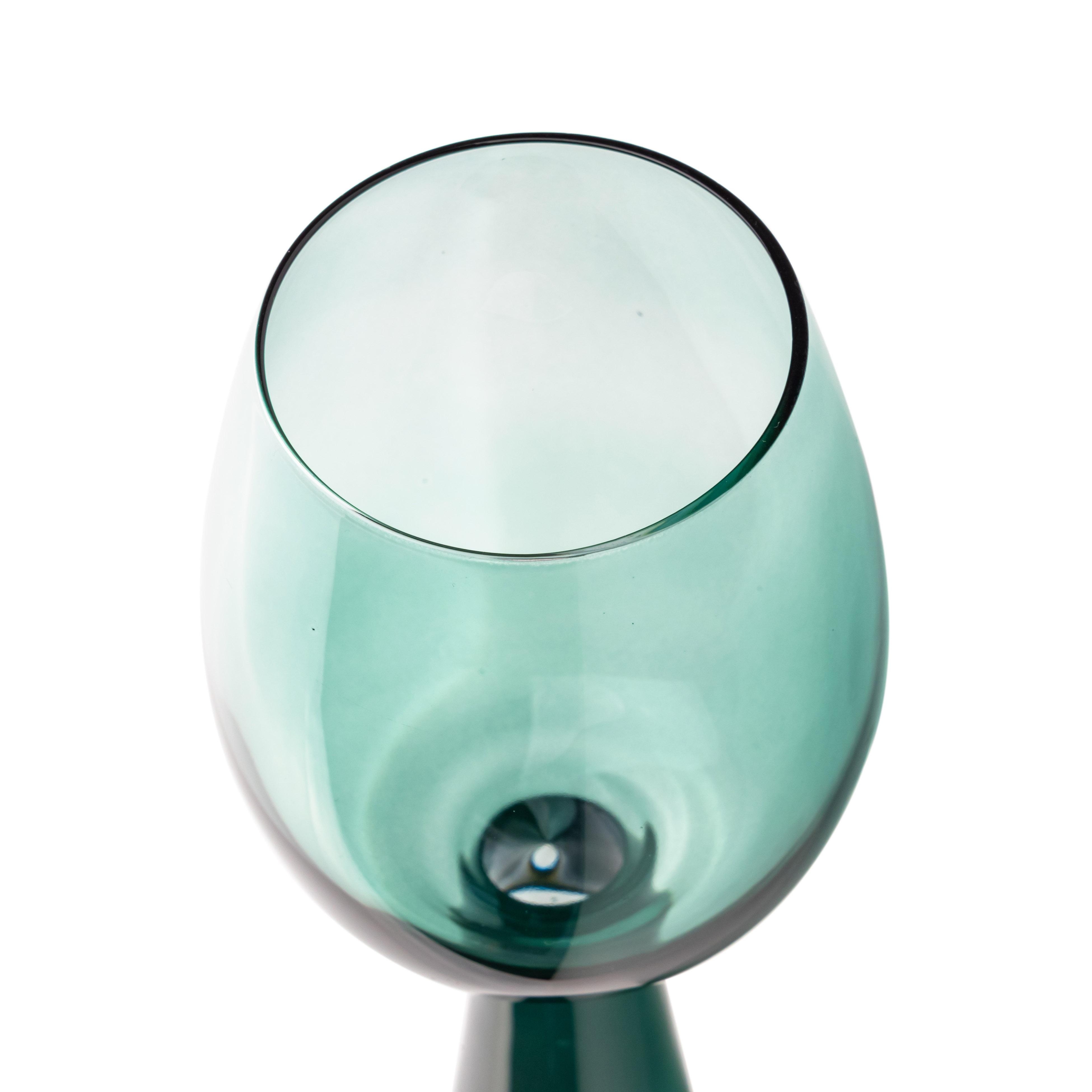 Rose Green Wine Glasses - Set of 4 - Image 4