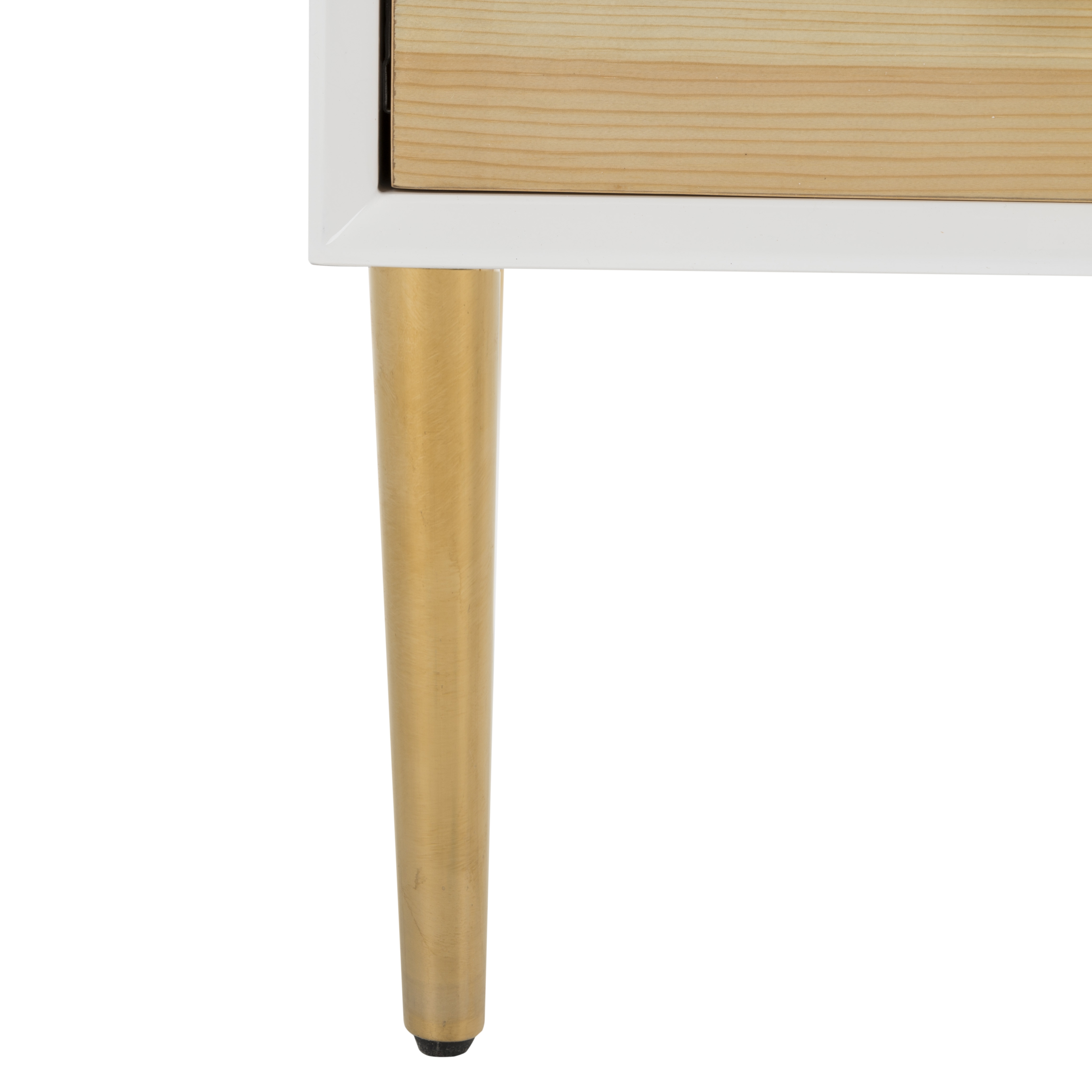 Vanda 3-Drawer Beetlewood Side Table - White - Safavieh - Image 7