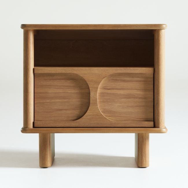 Wes Wood Nightstand with Drawer - Image 0