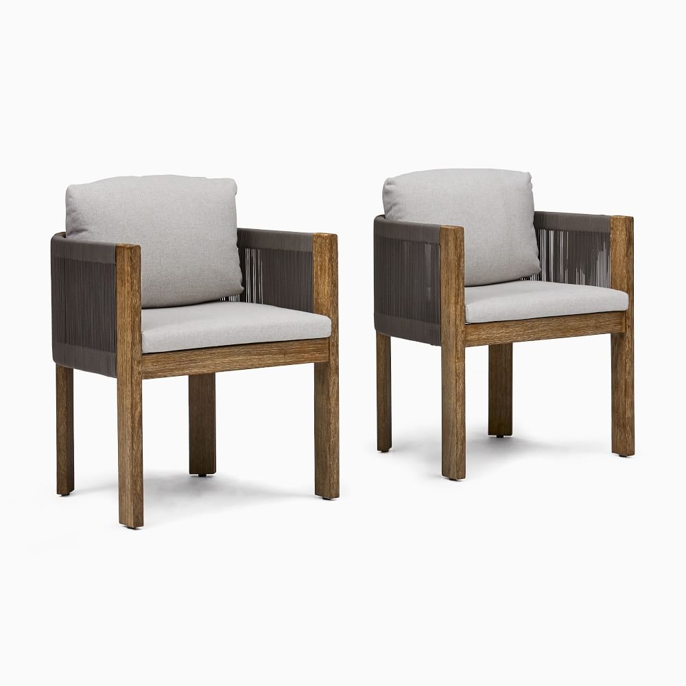 Porto Dining Chair, Set of 2, Driftwood, Warm Cement - Image 0