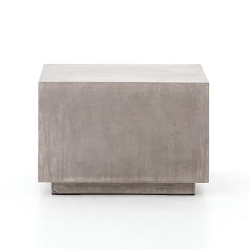 Angled Concrete 24" Outdoor Square Coffee Table - Image 2