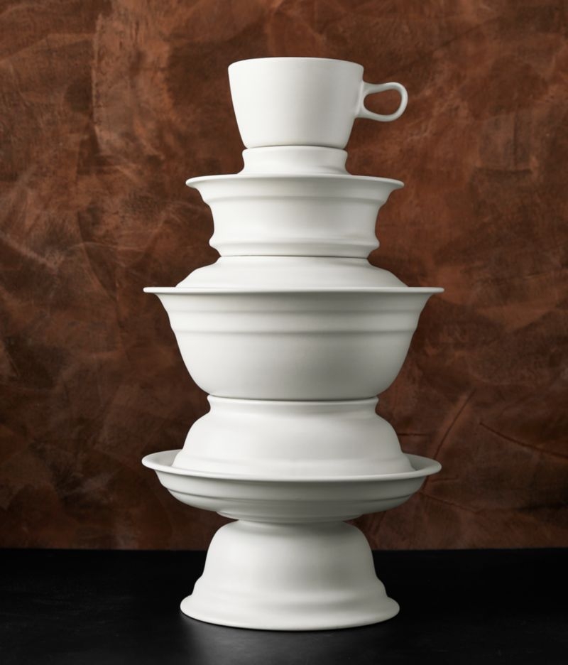 Jamesware White Stoneware 5-Piece Place Setting - Image 4