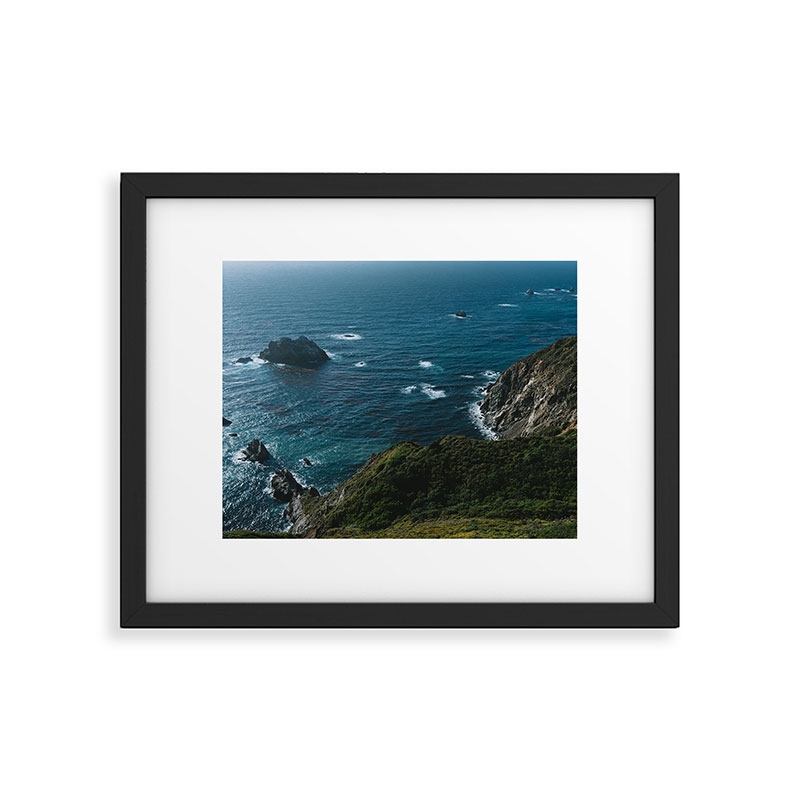 Big Sur California X by Bethany Young Photography - Framed Art Print Modern Black 8" x 10" - Image 0
