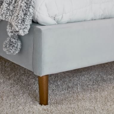 Wren Wingback Upholstered Bed, Full, Lustre Velvet Linen - Image 5