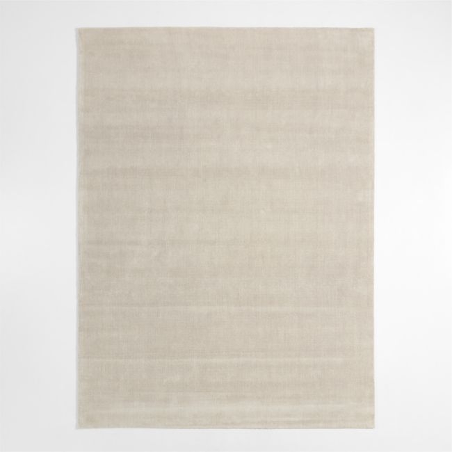 Vaughn Performance Wool-Blend Handwoven Ivory Area Rug 6'x9' - Image 0