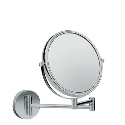 Hansgrohe Logis Universal Pull-Out Shaving Mirror  12-Inch Modern  Accessories In Chrome, 73561000 - Image 0
