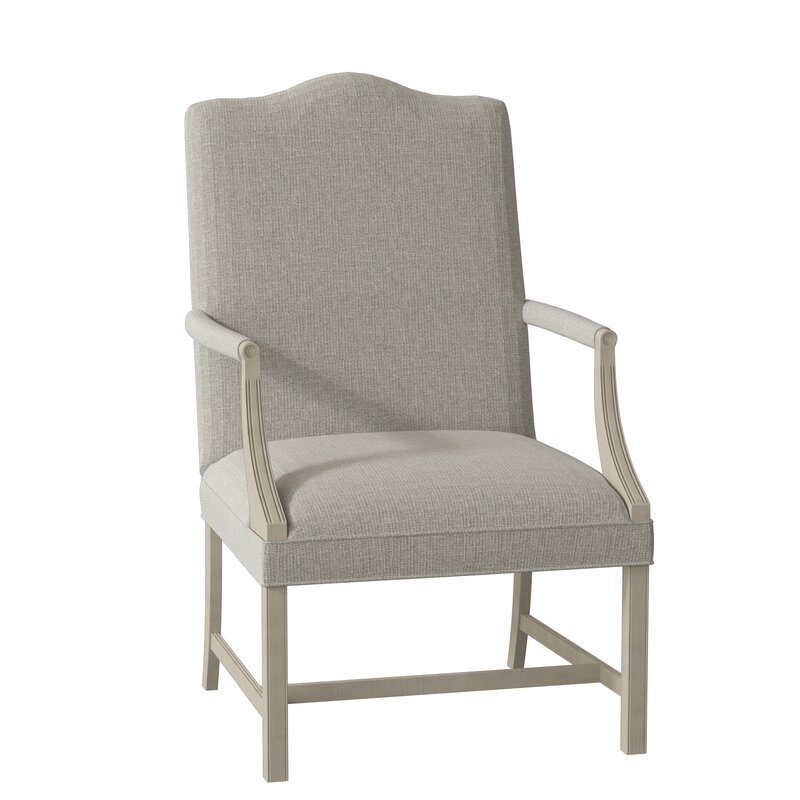 Fairfield Chair Cabot Armchair Body Fabric: 3157 Alabaster, Leg Color: Hazelnut - Image 0