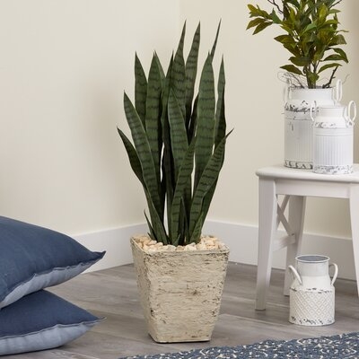 34'' Artificial Snake Plant in Planter - Image 0