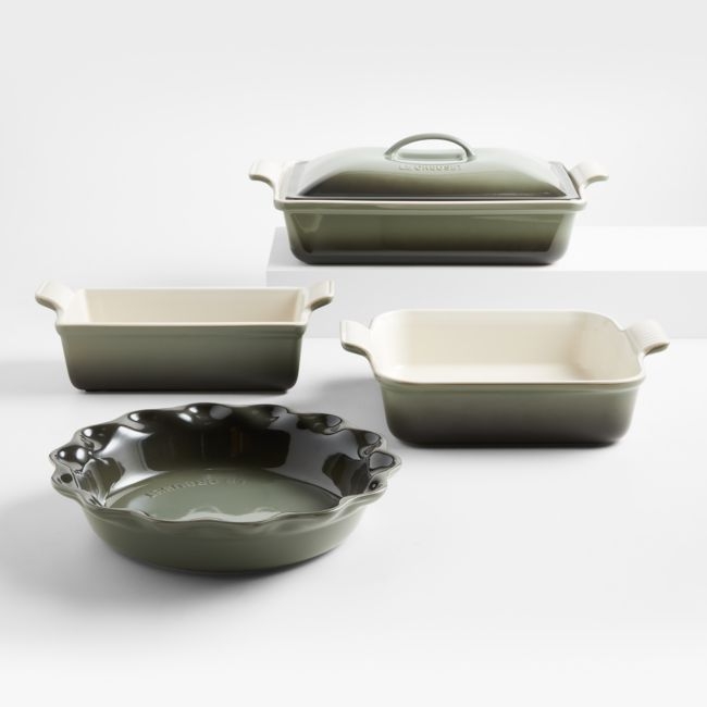 Le Creuset® Heritage Thyme 5-Piece Stoneware Bakeware Set - Image 0