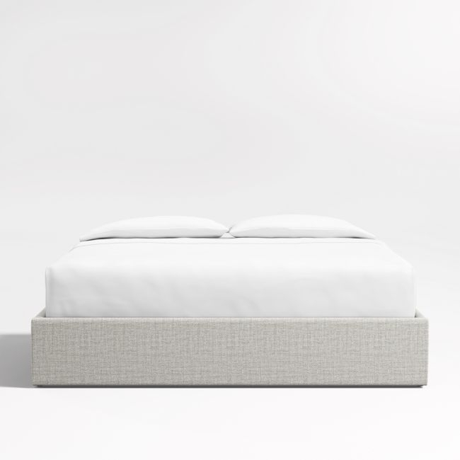 Mist Grey Upholstered Queen Storage Bed Base - Image 0