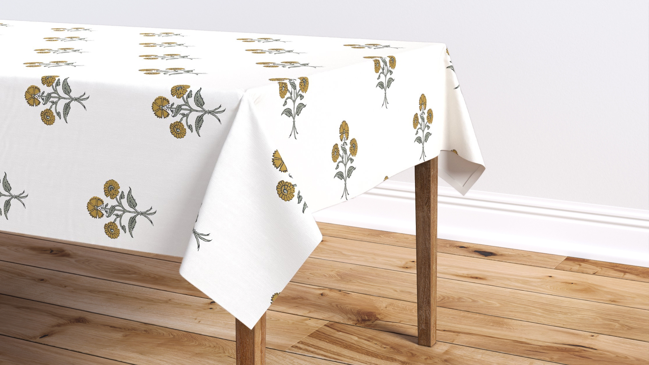 Tablecloth 56" x 90", Marigold Delphine, 56" x 90" - Image 1