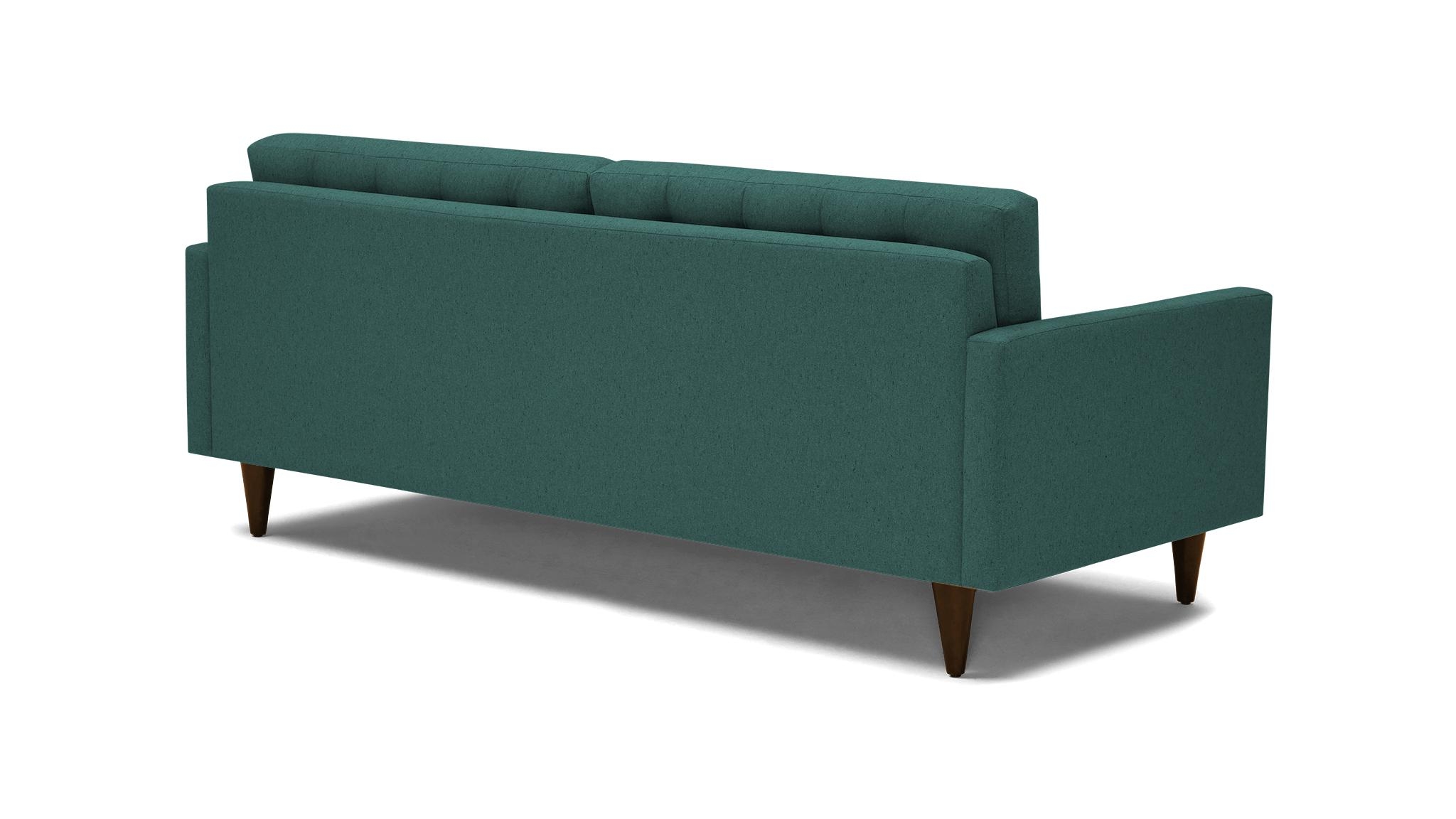 Blue Eliot Mid Century Modern Sofa - Prime Peacock - Mocha - Image 3