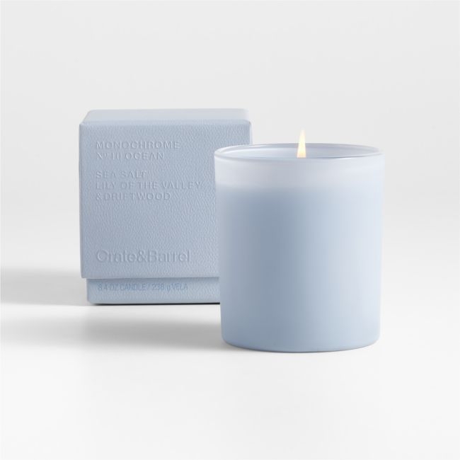 Monochrome No. 10 Ocean 1-Wick Candle - Sea Salt, Lily of the Valley and Driftwood - Image 0