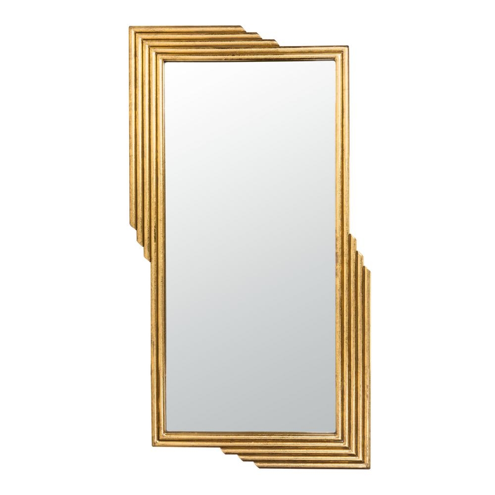 Safavieh Trenla 26.5 in. X 48 in. Gold Foil Framed Mirror - Image 0