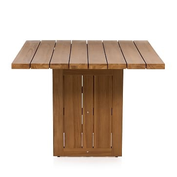 Paneled Legs Outdoor Dining Table,Wood,Teak - Image 2