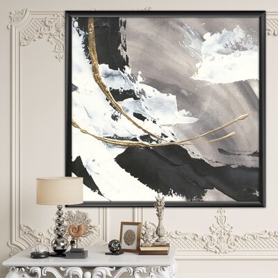 'Glam Painted Arcs II' - Picture Frame Print on Canvas, 46" H x 46" W x 1.5" D Size - Image 0