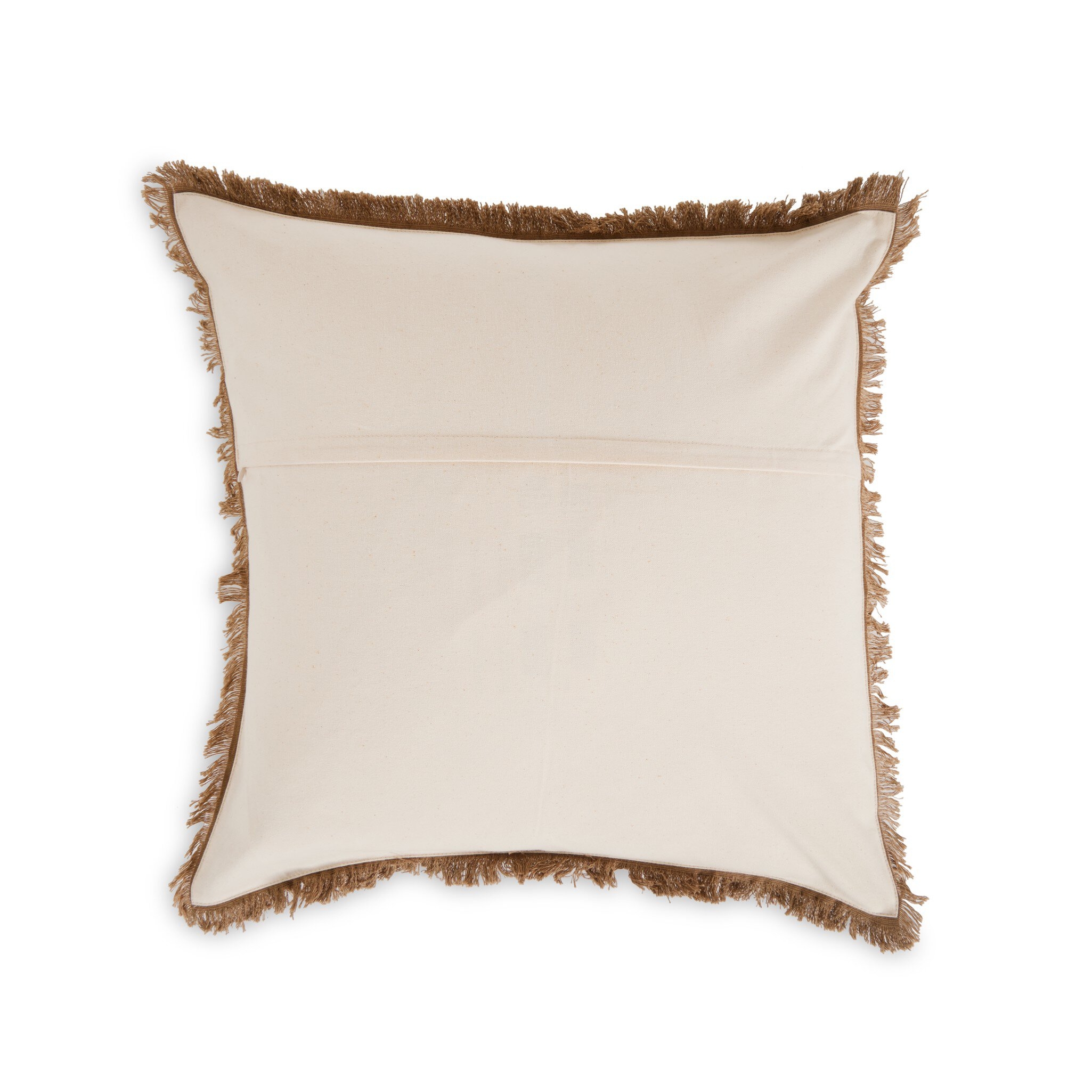 Handwoven Eyelash Pillow - Khaki Cotton - Image 2