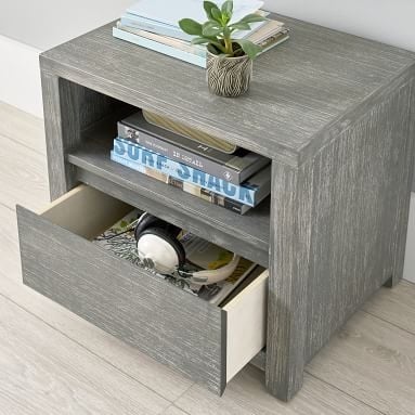 Costa Nightstand, Weathered White, In-Home - Image 2