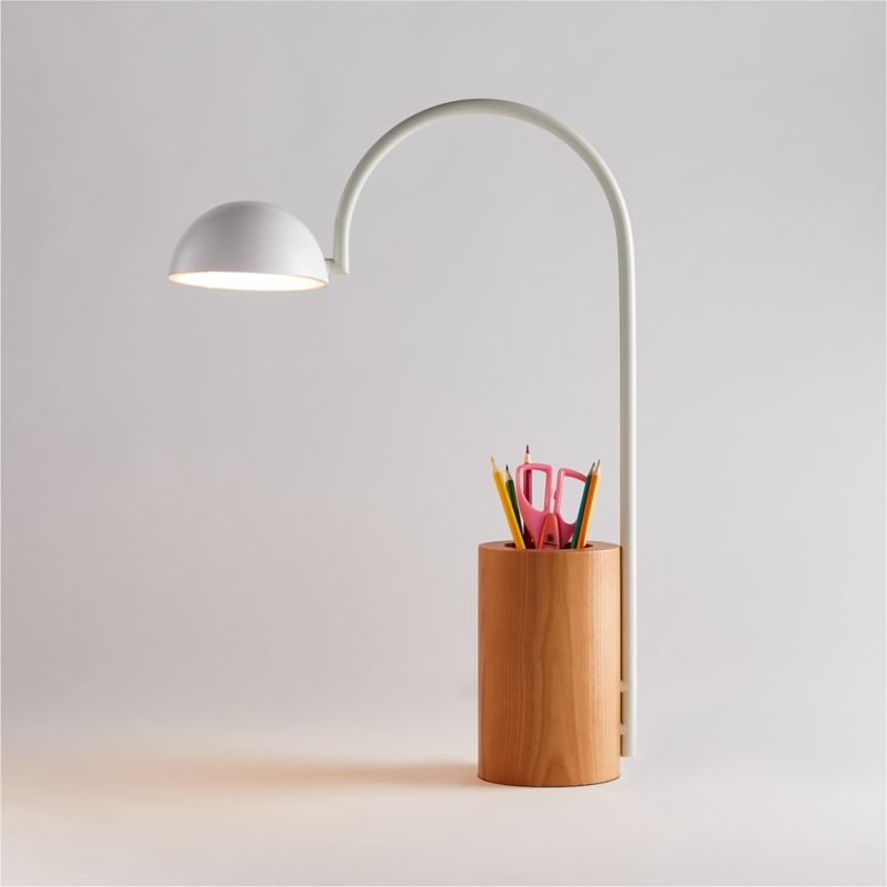 Bug Kids White Desk Lamp with Pencil Cup - Image 3