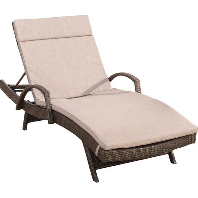 Rebello Reclining Chaise Lounge with Cushion - Image 0