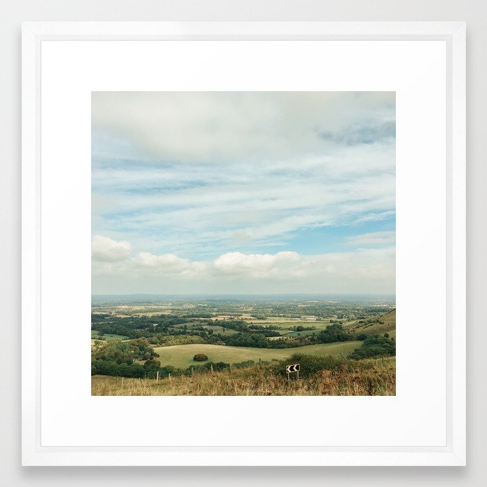 I Can See For Miles Framed Art Print by Cassia Beck - Vector White - MEDIUM (Gallery)-22x22 - Image 0