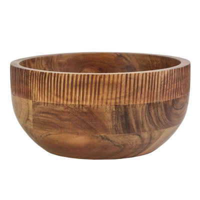 Fitz and Floyd Natural Wood Large Serve Bowl - Thumbnail 4