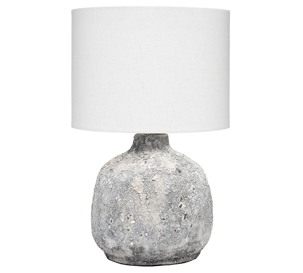 Barstow Ceramic Table Lamp, Grey Textured Ceramic, 14.5" - Image 0