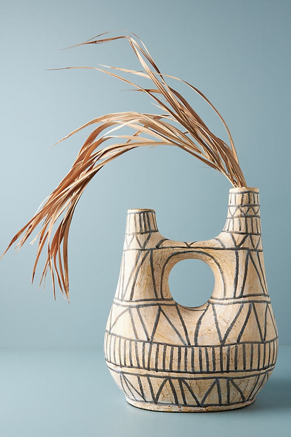 Kenji Vase By Anthropologie in Beige - Image 0