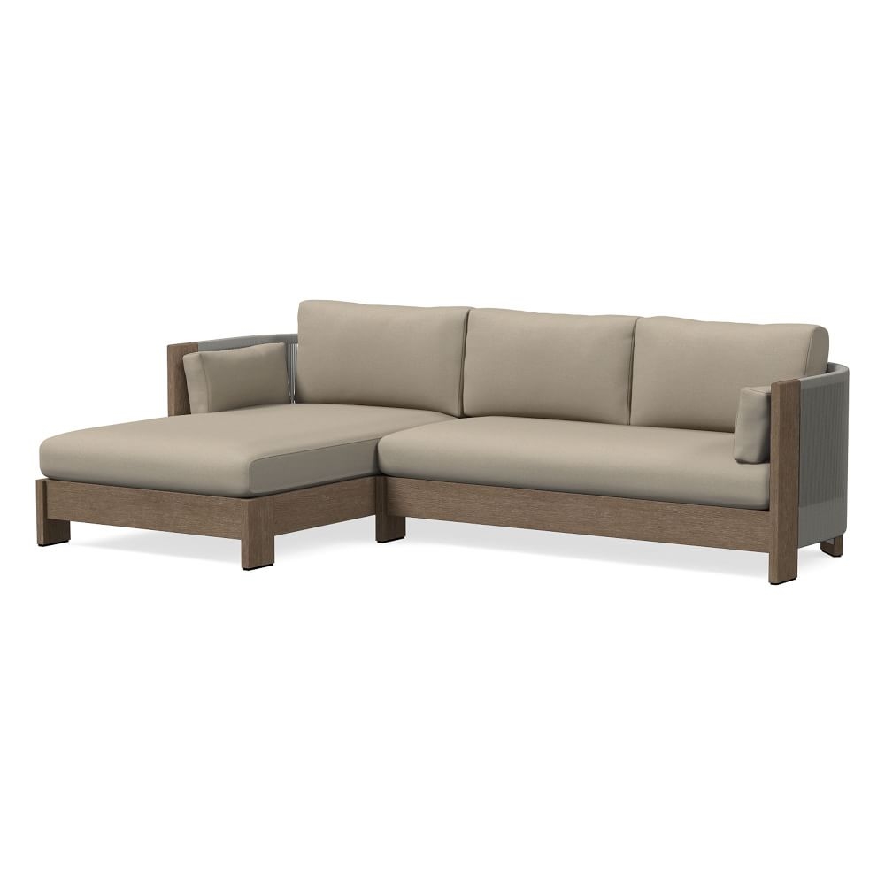 Porto Collection 2 Piece Sectional Set 2: Left Arm Chaise & Right Arm Sofa Cushion Cover, Cast, Ash - Image 0