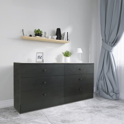 Chest Of Drawers Wood Storage Cabinet With 6 Drawers - Image 0