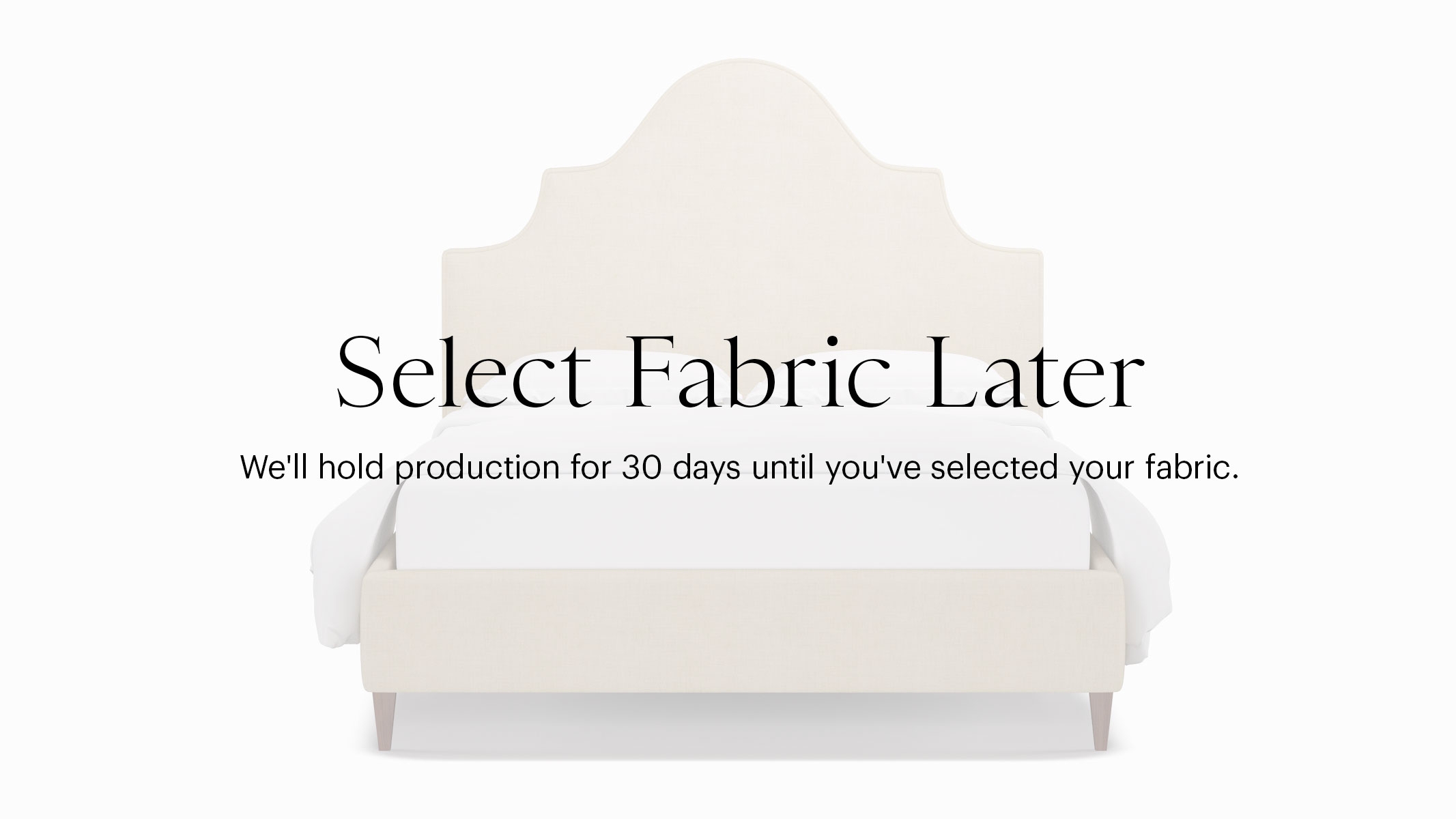 Statement Bed, Buy Now, Decide Later, Walnut Square Tapered Leg, King - Image 0