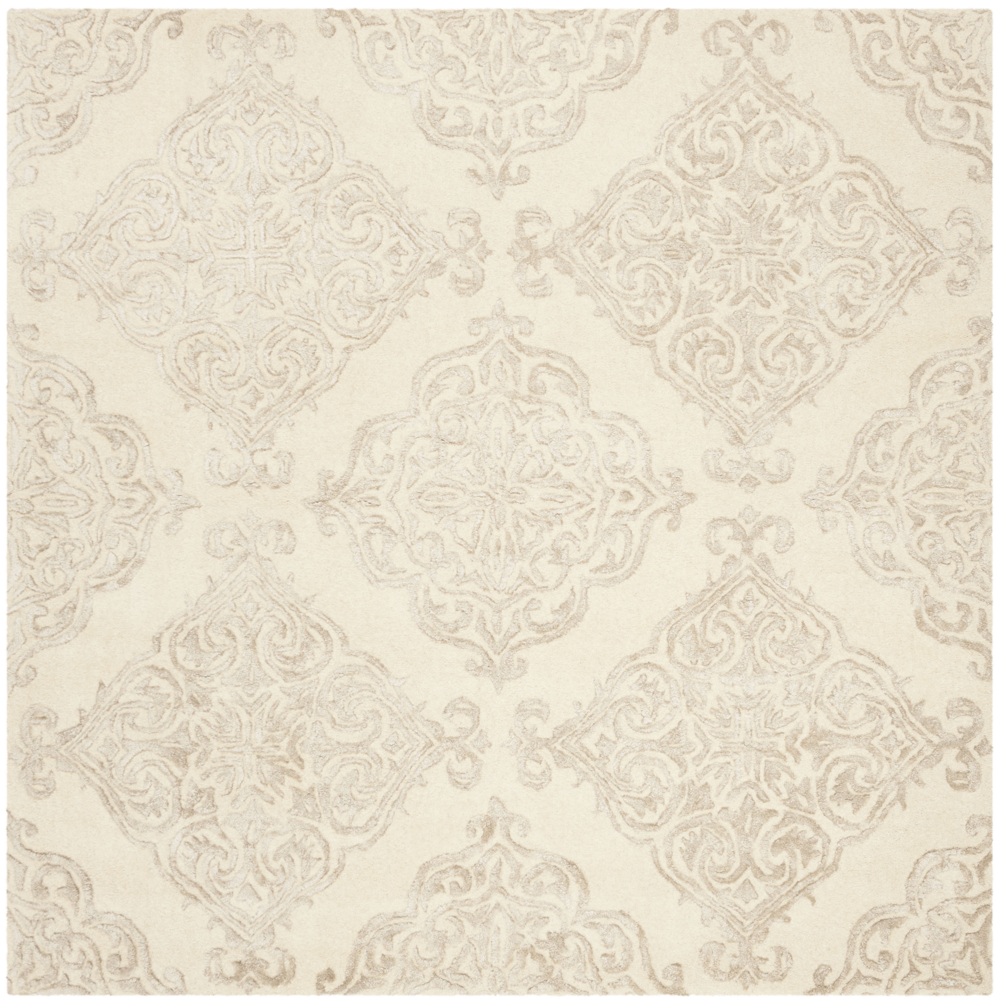 Arlo Home Hand Tufted Area Rug, GLM568B, Ivory/Beige,  6' X 6' Square - Image 0