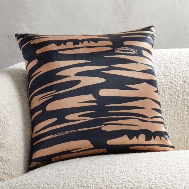 18" Noho Tawny Birch Pillow with Feather-Down Insert - Image 0
