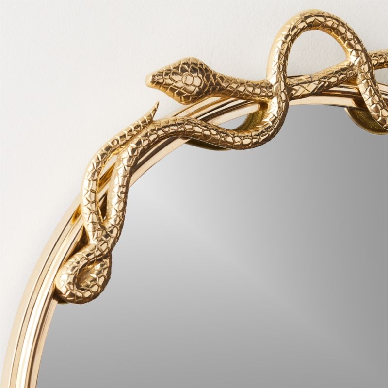 Viper Round Polished Brass Mirror 24" - Image 2