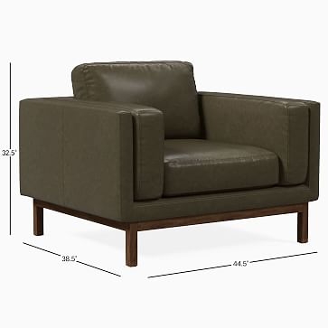 Dekalb Chair, Poly, Weston Leather, Molasses, Acorn - Image 2