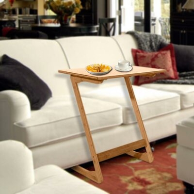 Rosten Solid Wood Abstract End Table - Image 0
