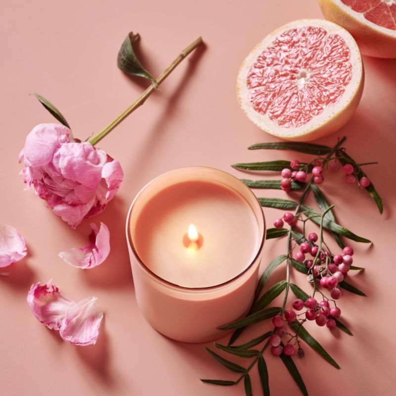 Monochrome No. 11 Bloom 1-Wick Candle - Grapefruit, Pink Peppercorn and Peony - Image 1