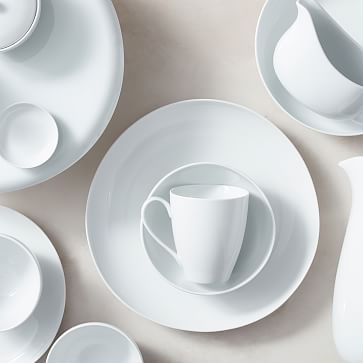 Organic Dinner Plate, Set of 4, White - Image 1