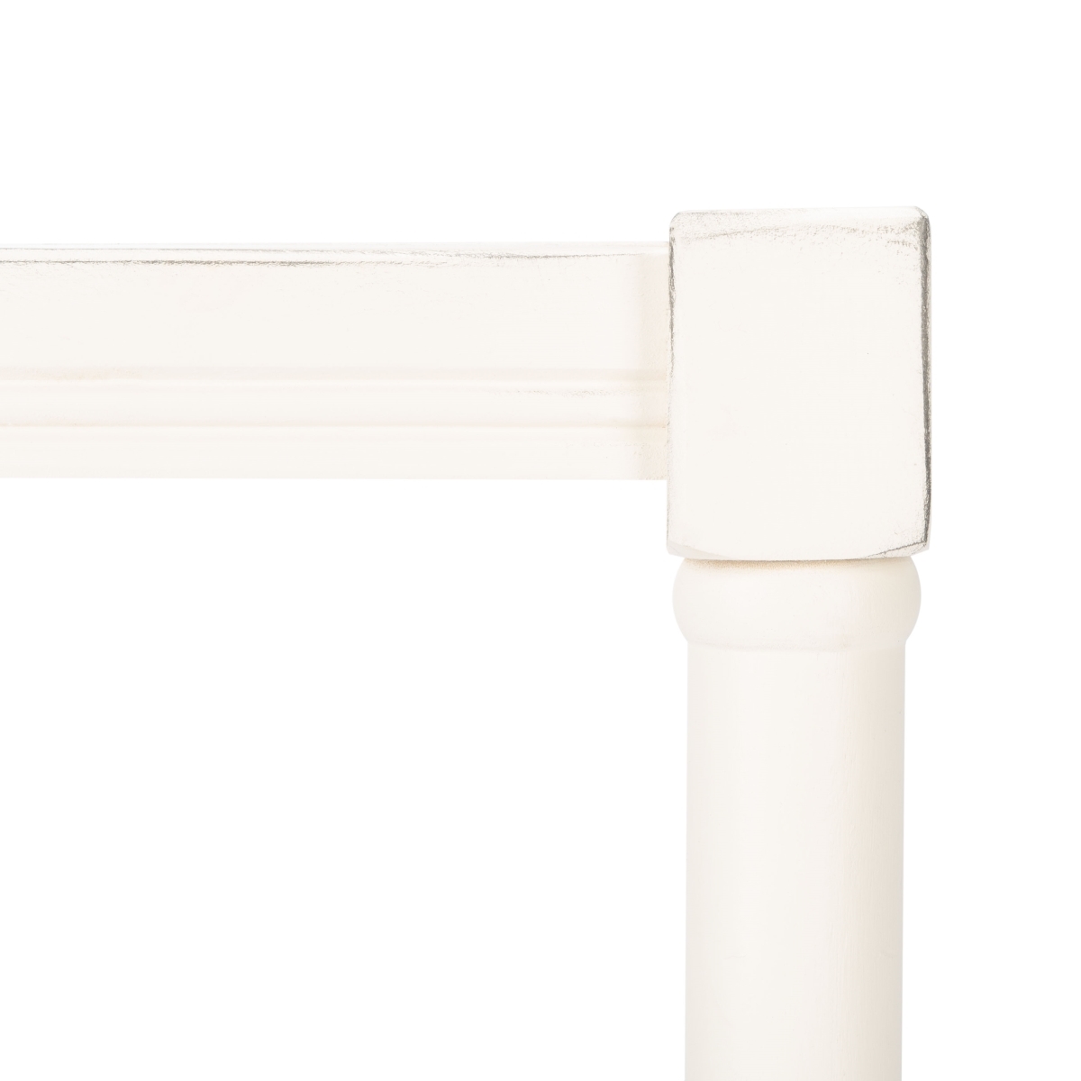 Rafiki Square Accent Table - Distressed White - Safavieh - Image 2