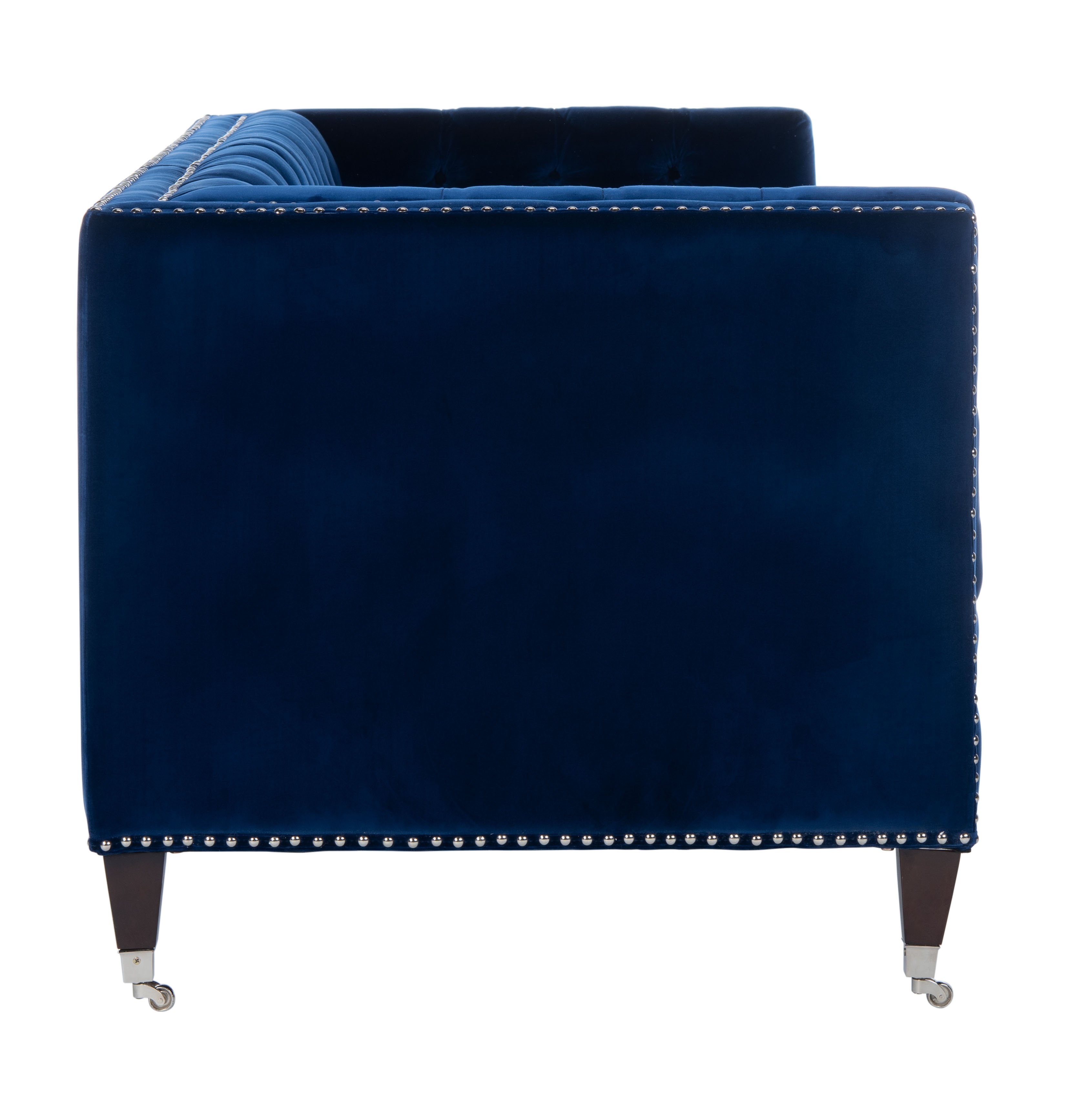 Miller Tufted Velvet Sofa - Navy Blue - Safavieh - Image 3