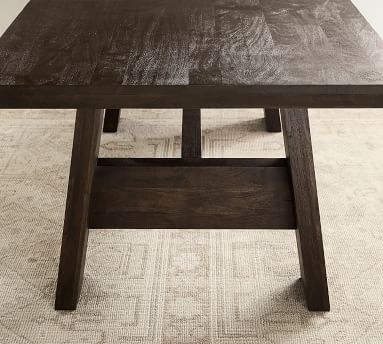 Madera Wood Extending Dining Table, Coffee Bean, 88"-108"L - Image 3