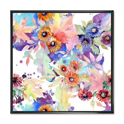 Bouquet Floral Botanical Flowers - Modern Canvas Wall Art Print-37085 - Image 0