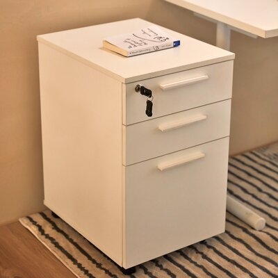Castorena 3-Drawer Mobile Vertical Filing Cabinet - Image 0