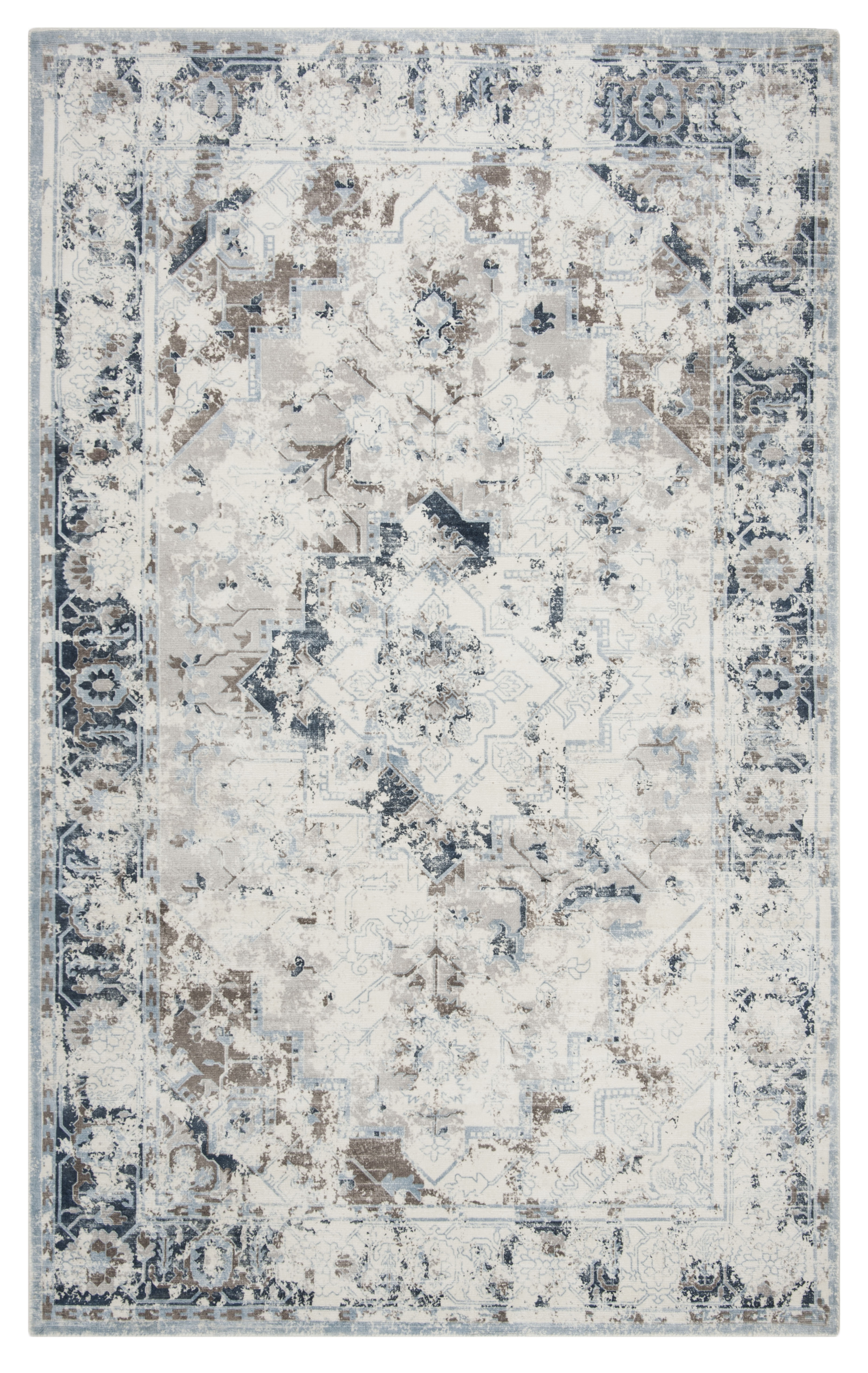Arlo Home Woven Area Rug, MIR976M, Blue/Cream,  6' X 9' - Image 0