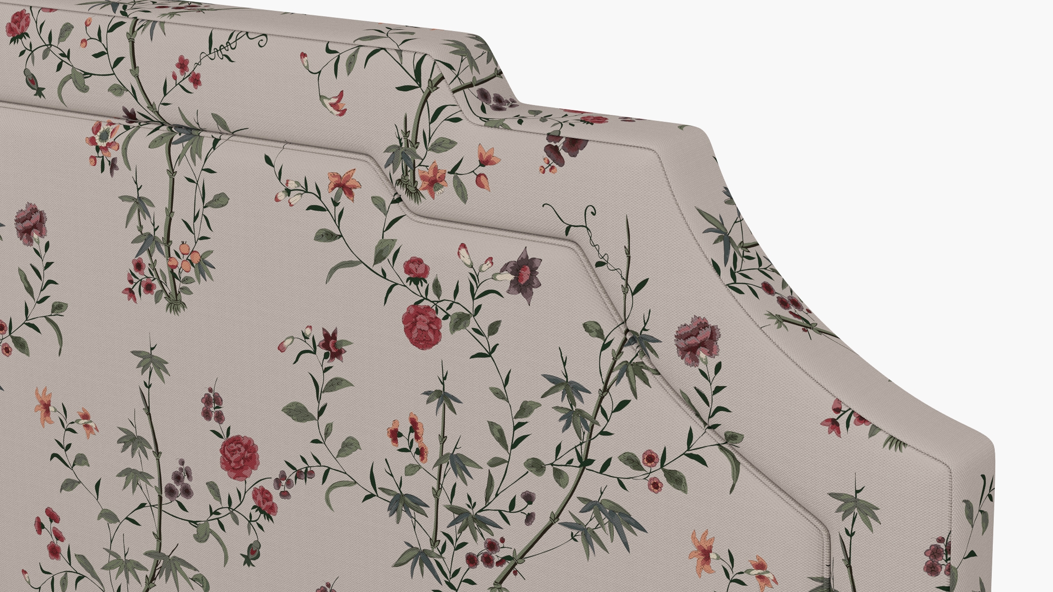 Art Deco Headboard, Multi Bamboo Garden, Queen - Image 2